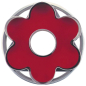 Preview: Linzer m. Rosette 6er mit Auswerfer 4,8 cm Edelstahl