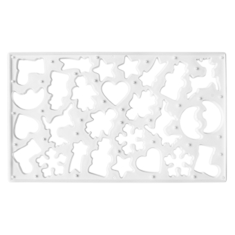 Preview: Keksausstecherbrett für 27 Kekse mit 9 Motiven von Städter