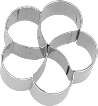 Blume klein 4 cm mit Innenprägung