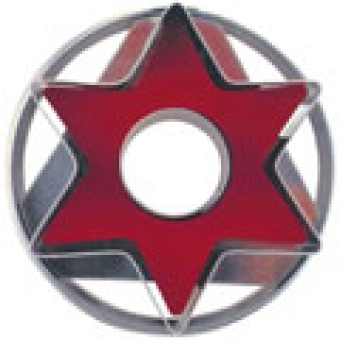 Linzer m. Stern aussen mit Auswerfer 4,8 cm Edelstahl