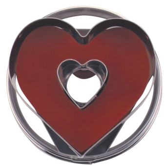 Herz-Ausstecher mit Auswerfer, zerlegbar 4,8 cm