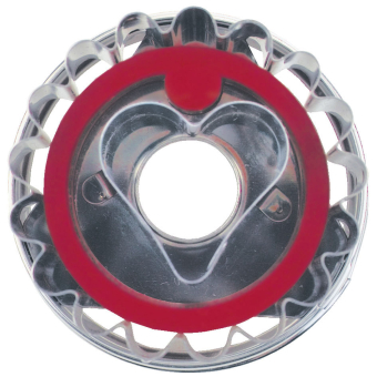 Linzer m. Herz mit Auswerfer 4,8 cm Edelstahl