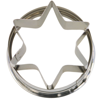 Linzer m. Stern aussen Aussenring 4 cm Edelstahl