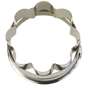 Linzer m. Rosette 8er Aussenring 4 cm Edelstahl