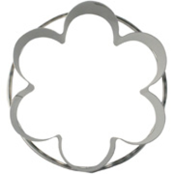 Linzer m. Rosette 6er Aussenring 4,8 cm Edelstahl