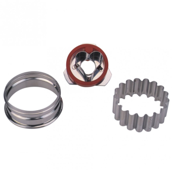 Linzer m. Herz mit Auswerfer 4,8 cm Edelstahl