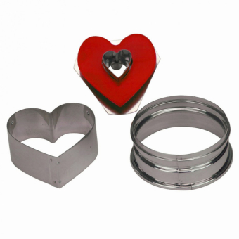 Herz-Ausstecher mit Auswerfer, zerlegbar 4,8 cm