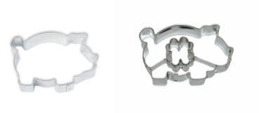 DUO Ausstecher Schweinchen mit Kleeblatt 4,5 cm
