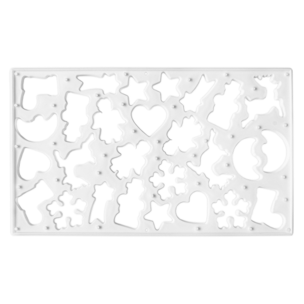 Keksausstecherbrett für 27 Kekse mit 9 Motiven von Städter
