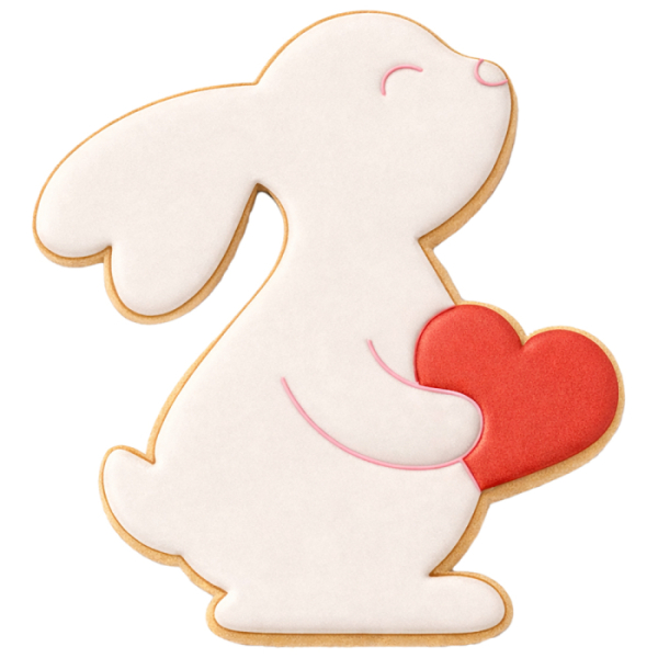 Hase mit Herz 6,5 cm
