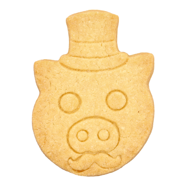 Schweinchen mit Zylinder 8 cm Prägeausstecher