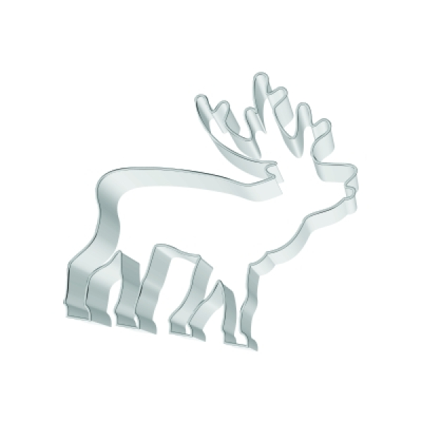 Hirsch mit Geweih röhrend 8 cm