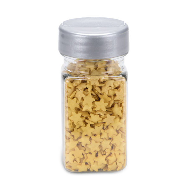 Dekorzucker Sterne gold 40g.
