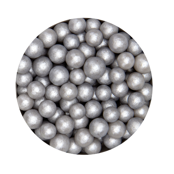 Dekorzucker Perlen Silber Maxi, 60g. Städter