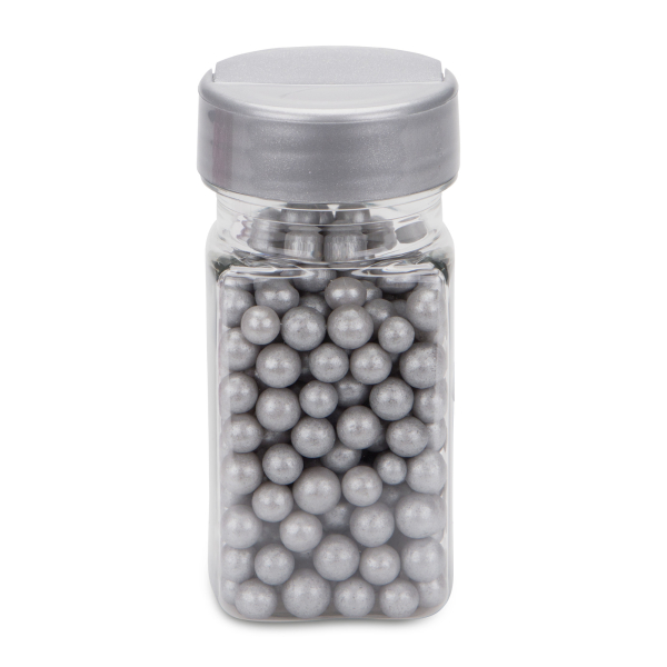 Dekorzucker Perlen Silber Maxi, 60g. Städter