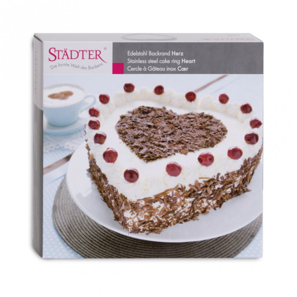 Backrand HERZ Edelstahl 26 cm Städter