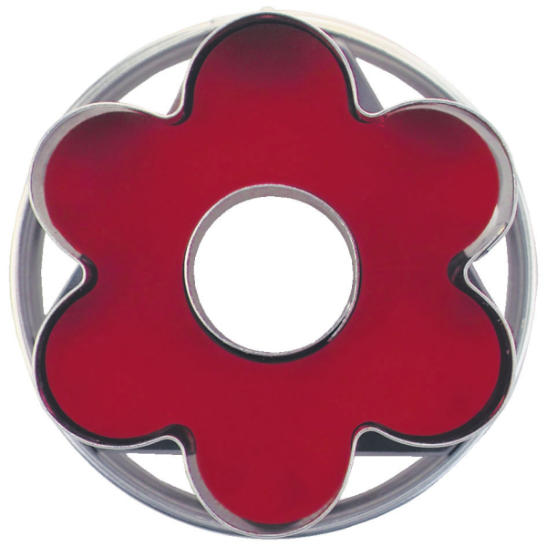 Linzer m. Rosette 6er mit Auswerfer 4,8 cm Edelstahl