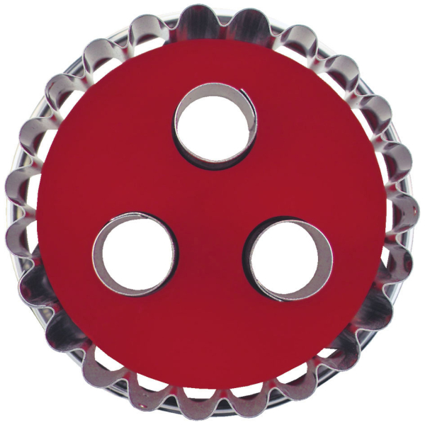 Linzer mit Auswerfer 6,5 cm Edelstahl
