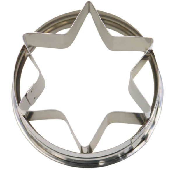 Linzer m. Stern aussen Aussenring 4 cm Edelstahl