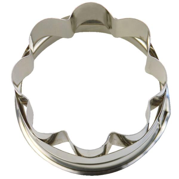 Linzer m. Rosette 8er Aussenring 4 cm Edelstahl