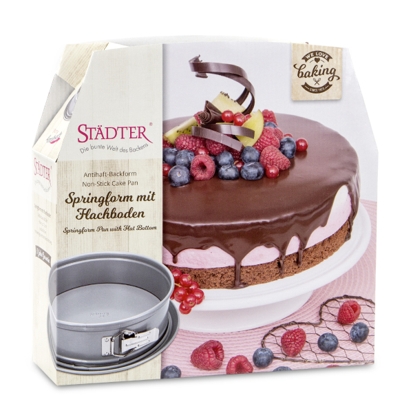 Springform mit Flachboden 24 cm, Städter "we love baking"