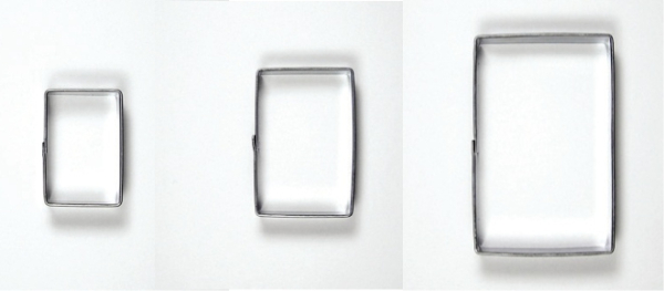 Rechteck 3-tlg. 3,2/4,8/6,3 cm
