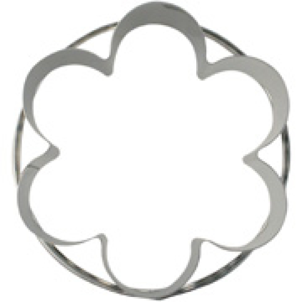 Linzer m. Rosette 6er Aussenring 4,8 cm Edelstahl