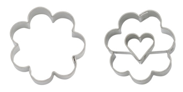 DUO Ausstecher Blume mit Herz 4 cm