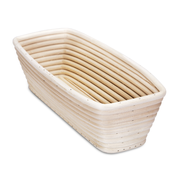 Gärkorb rechteckig Brotform aus Peddigrohr 26,5 x 14 cm