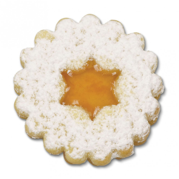 Linzer m. Stern mit Auswerfer 4,8 cm Edelstahl