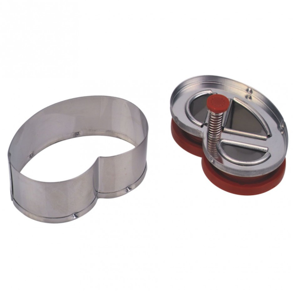 Brezel-Ausstecher mit Auswerfer, zerlegbar 6,5 cm