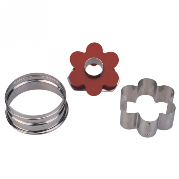 Linzer m. Rosette 6er mit Auswerfer 4,8 cm Edelstahl