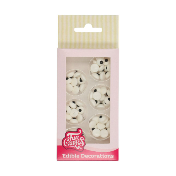 Dekorzucker Augen 1 cm, 64 Stück, FunCakes