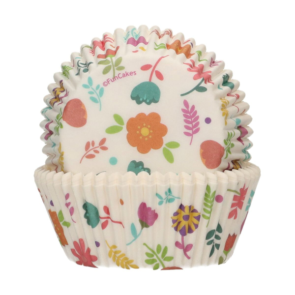 Papierbackförmchen Floral, Maxi, FunCakes, 48 Stk.