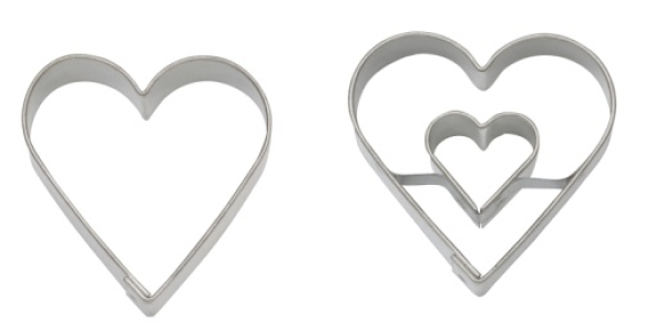 DUO Ausstecher Herz mit Herz 4 cm