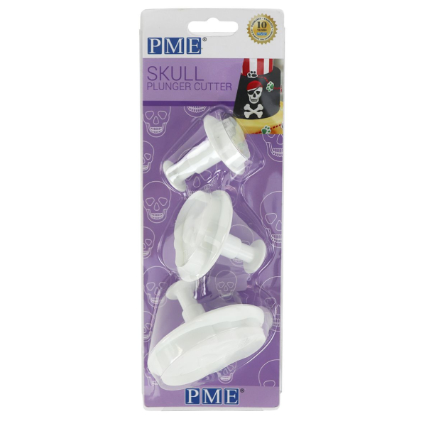 Deko-Ausstecher Totenköpfe 3er Set, PME