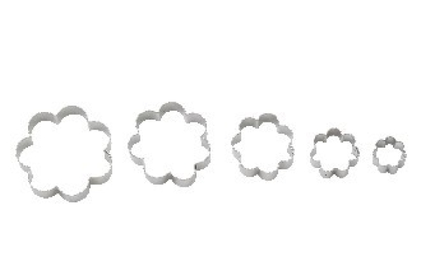 8-RUND/Blume Ausstecher-Set 5-tlg. 2-6 cm