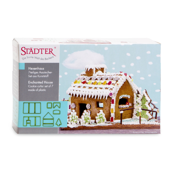 Lebkuchenhaus / Hexenhaus Ausstecherset 7teilig, Städter