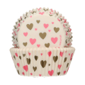 Papierbackförmchen Herzen, Maxi, FunCakes, 48 Stk.